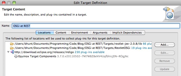 Edit Target Definition 1